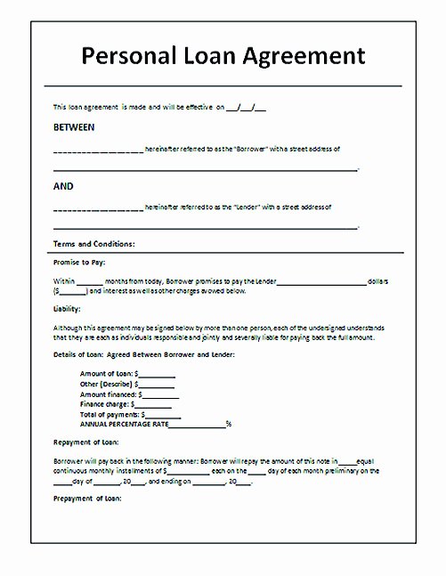 Personal Loan Agreement Template Best Of Download Loan Contract Template with Crucial Details to Note