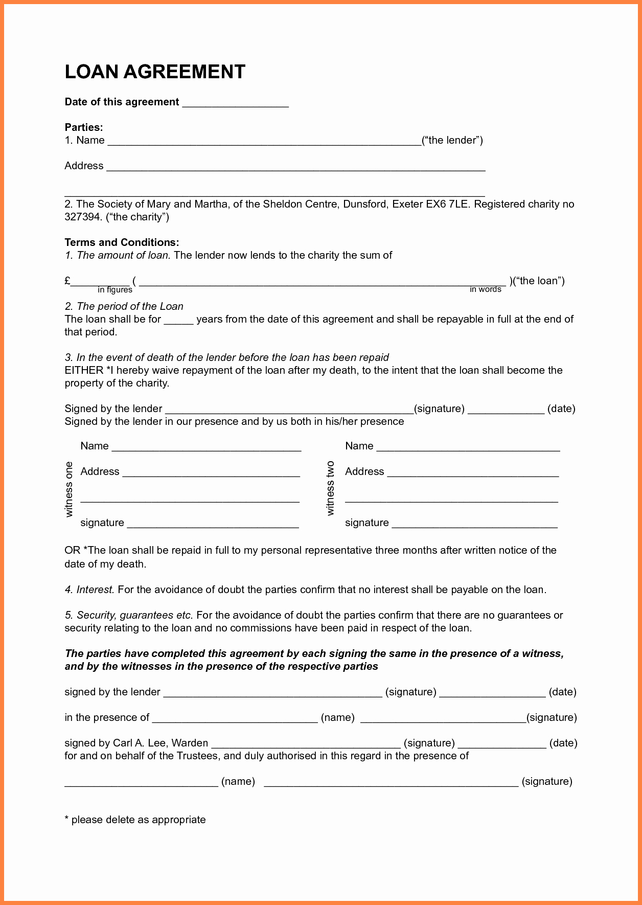 Personal Loan Agreement Template New 7 Template Loan Agreement Between Family Members