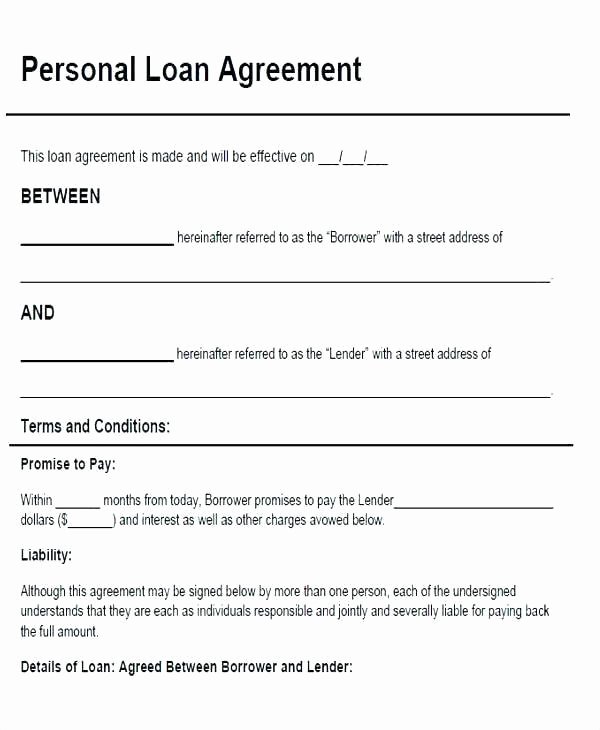 Personal Loan Agreement Template