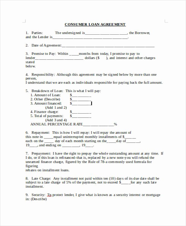 Personal Loan Agreement Template New Loan Agreement form Example 65 Free Documents In Word Pdf
