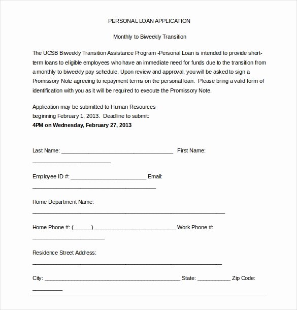 Personal Loan Application form Template Elegant 15 Loan Application Templates – Free Sample Example