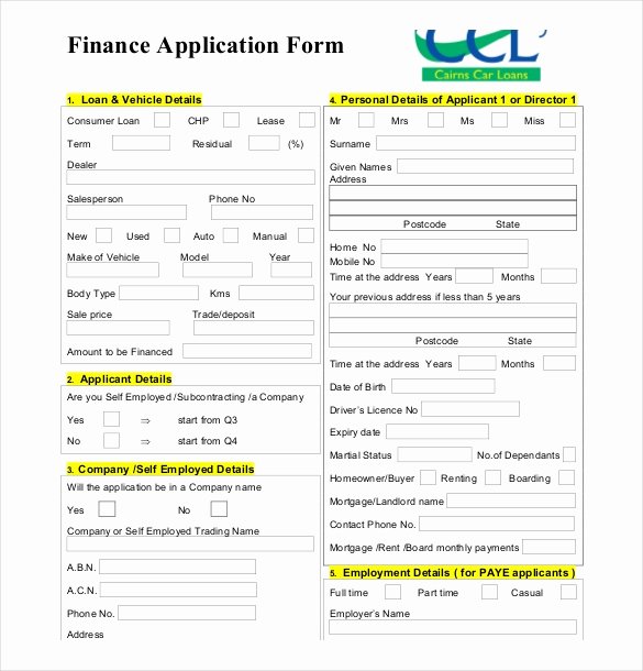 Personal Loan Application form Template New 10 Loan Application Templates Pdf Doc