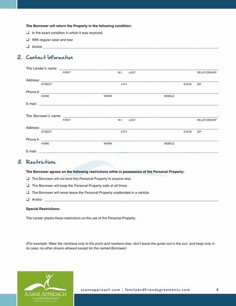 Personal Loan forms Template Elegant Printable Sample Personal Loan Agreement form