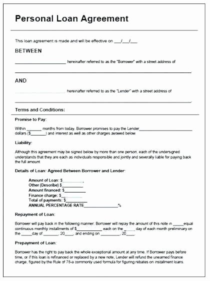 Personal Loan forms Template New Personal Loan format