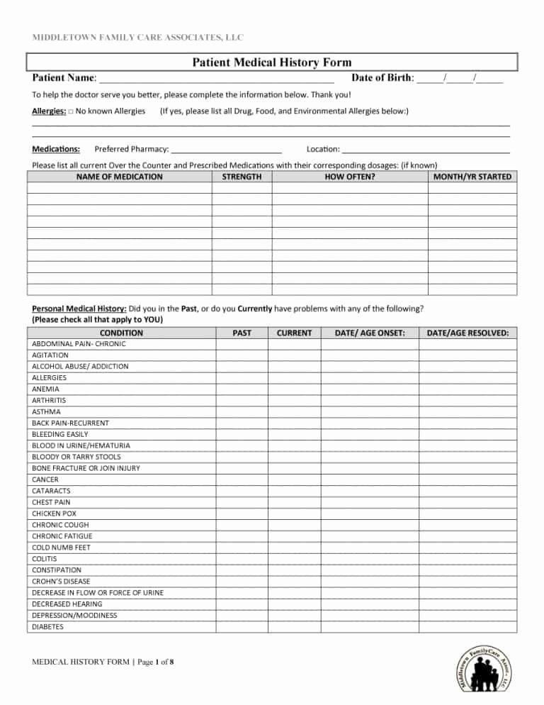Personal Medical History form Template Awesome 26 Free Medi Cal Choice form Download