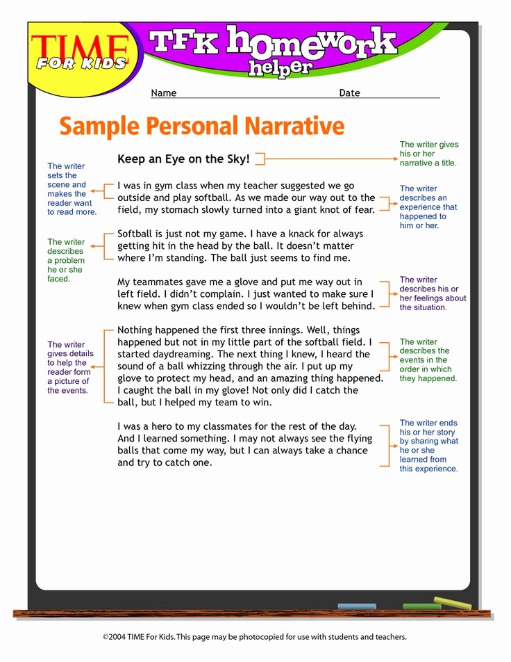 Personal Narrative Examples College Best Of Personal Narrative Example