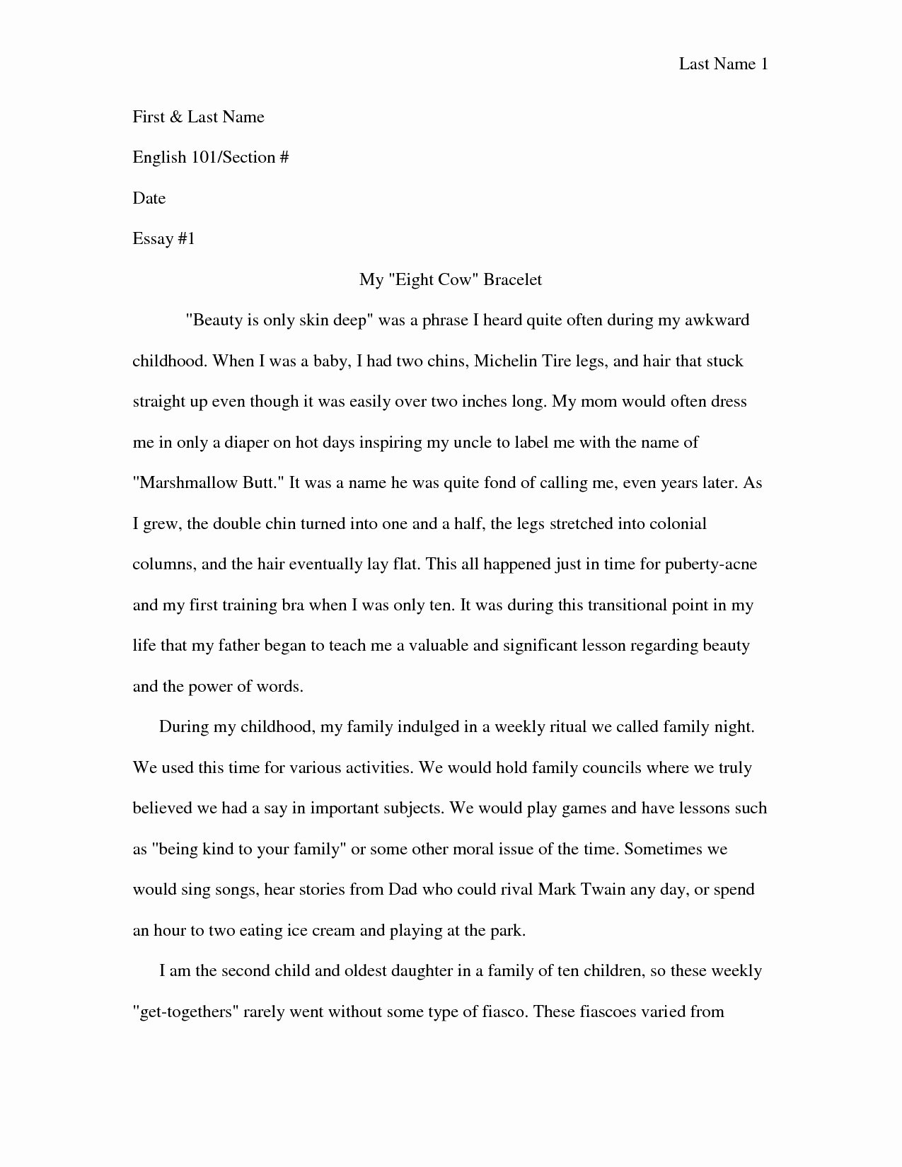 Personal Narrative Examples College Fresh Narrative Essay Example College Students
