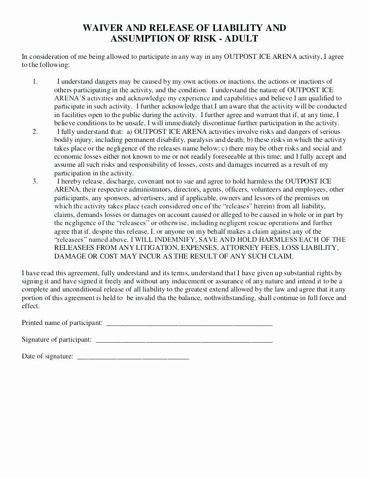 Personal Property Release form Template Unique Contract Release form