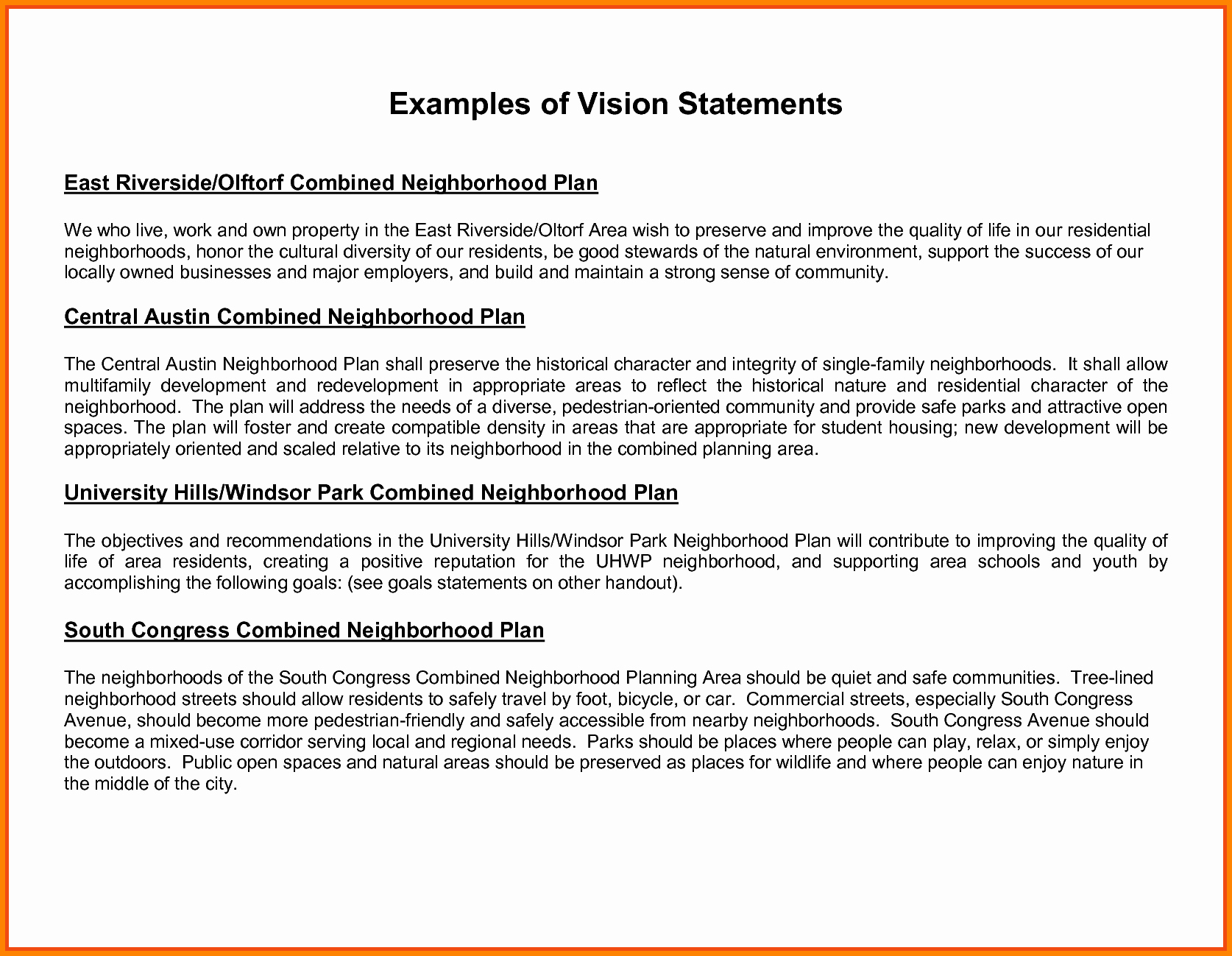 Personal Statement About Yourself Example Awesome 7 Examples Of Personal Vision Statements