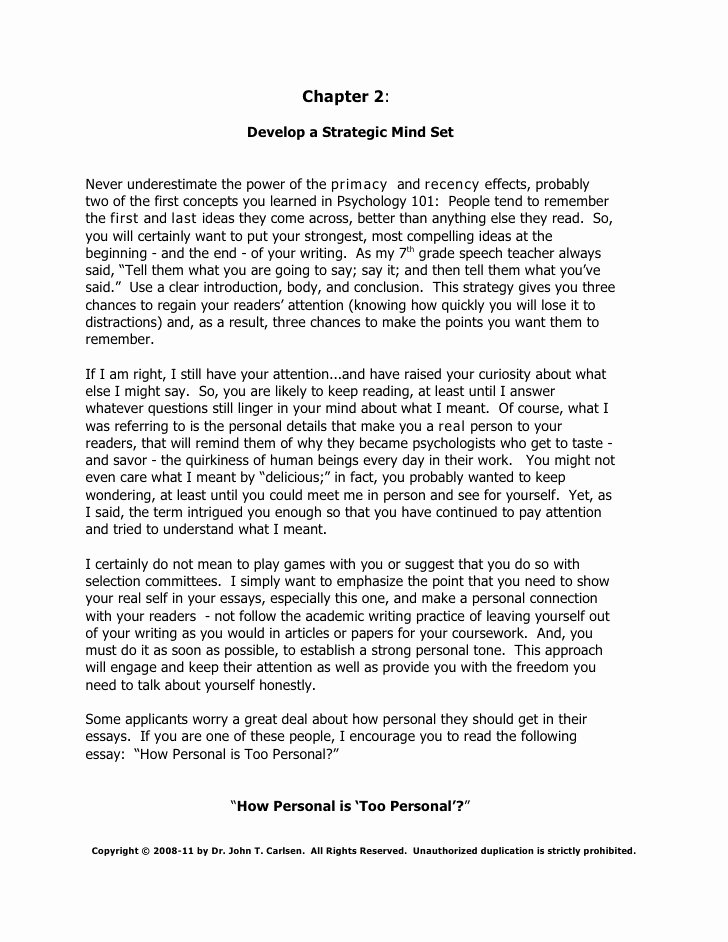 Personal Statement About Yourself Example Awesome Book I Getting the Internship You Want How to Write