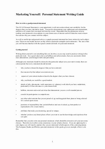 Personal Statement About Yourself Example Fresh Example Personal Statements Millennium Centre