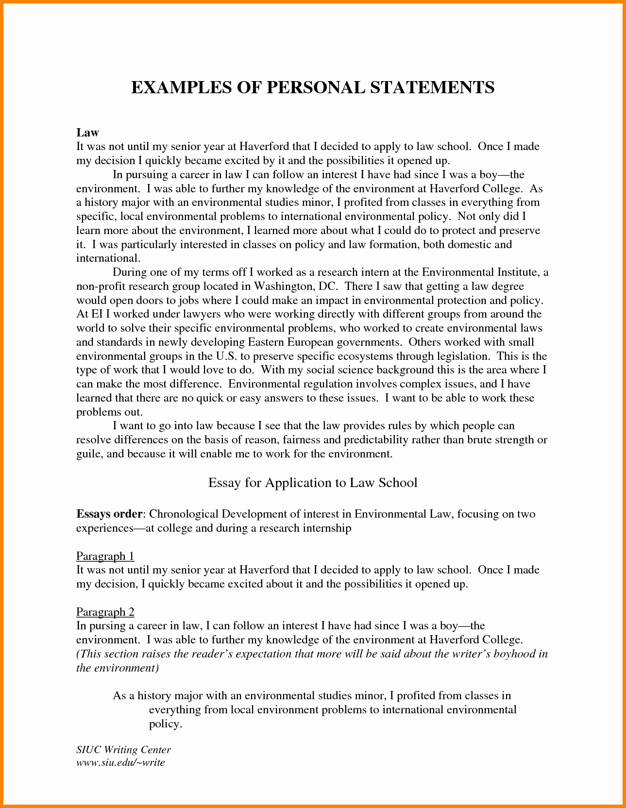 Personal Statement Template for College Awesome 8 Sample Of Personal Statement for University