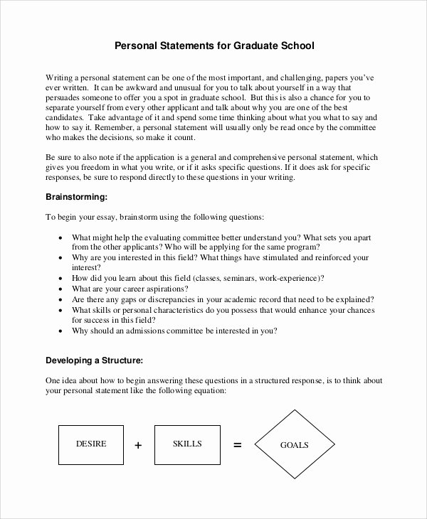 Personal Statement Template for College Best Of 7 Personal Statement for Medical School Samples