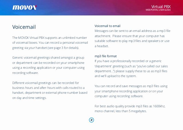 Personal Voicemail Messages Examples Inspirational Movox Web Portal User Guide