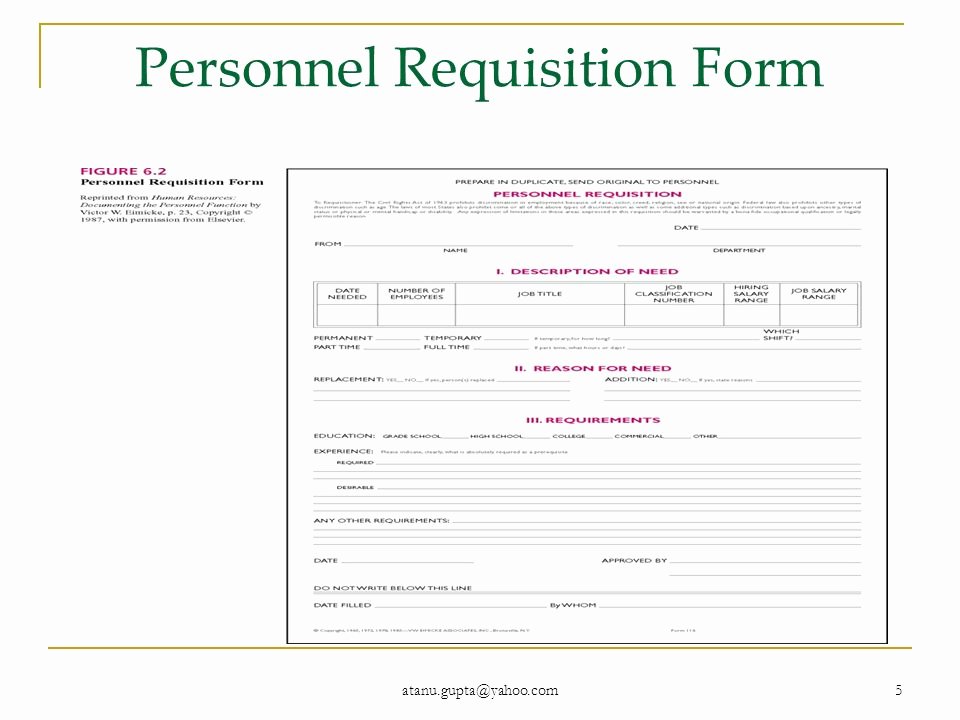 Personnel Requisition form Sample Beautiful Human Resource Management Course No Mba 609 Part 4 Recruitment