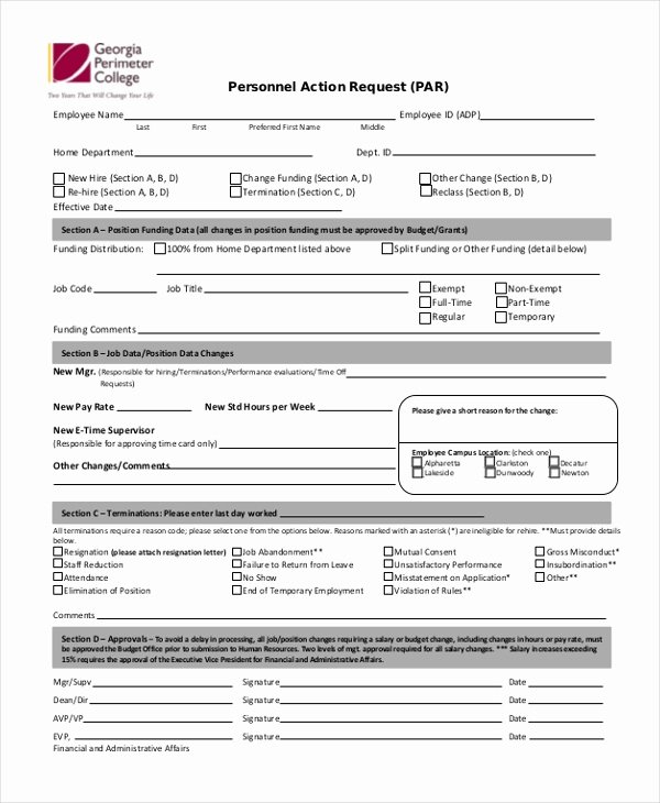 Personnel Requisition form Sample Fresh S Personnel Action form Excel Coloring Page for Kids