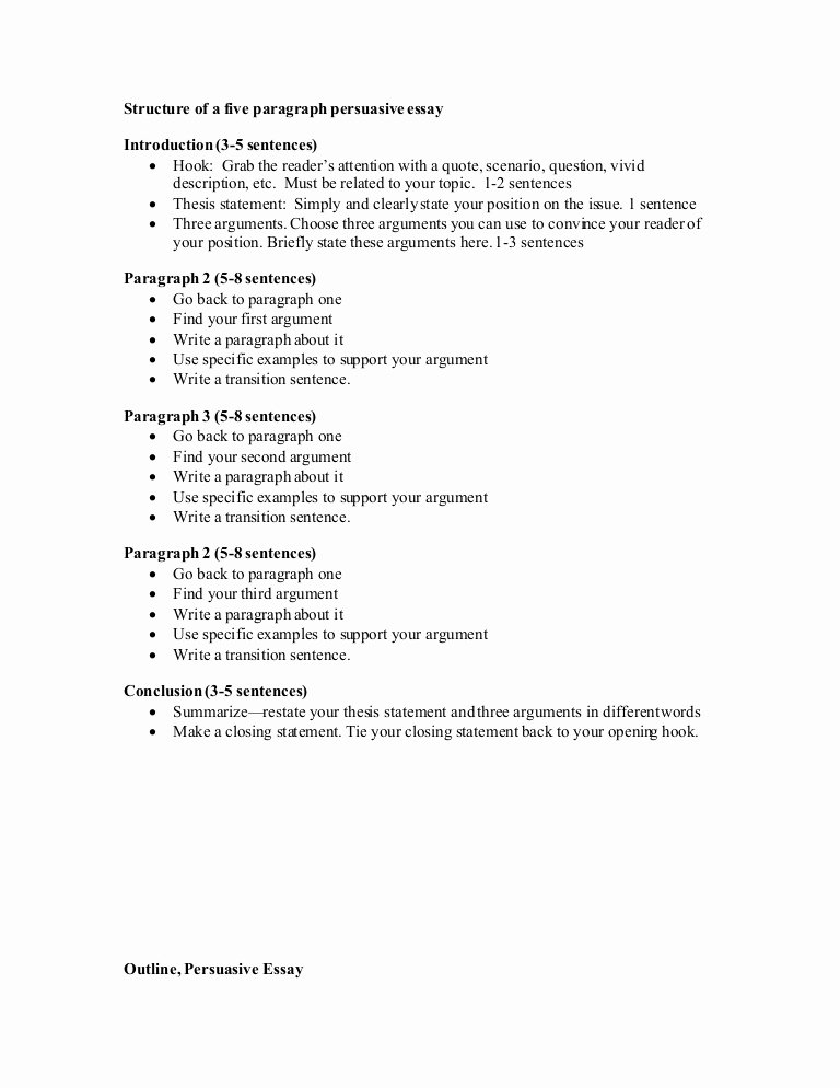 Persuasive Essay Outline High School Best Of Persuasive Outline