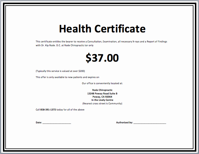 Pet Health Certificate Template Fresh Health Certificate Template Microsoft Word Templates