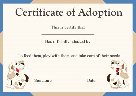 Pet Health Certificate Template Fresh Pet Adoption Certificate Template 10 Creative and Fun