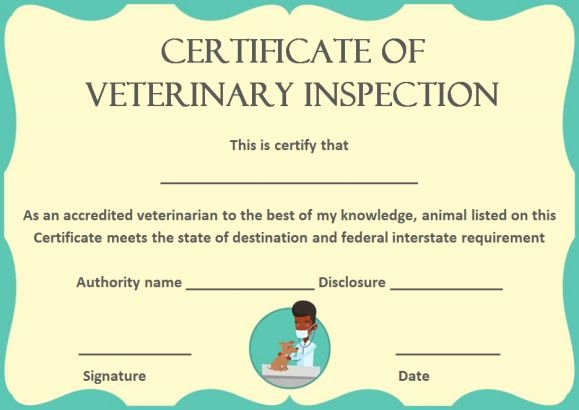 Pet Health Certificate Template Inspirational Pet Health Certificate Template 9 Word Templates to