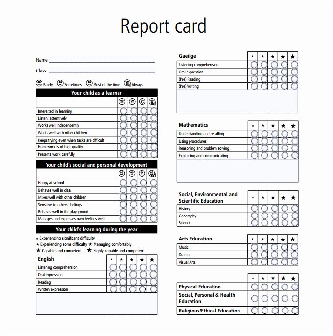 Pet Report Card Template New Report Card Template 28 Free Word Excel Pdf Documents