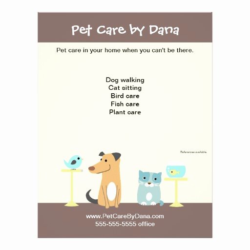 Pet Sitting Flyer Template Best Of Pet Sitter S Promotional Flyer