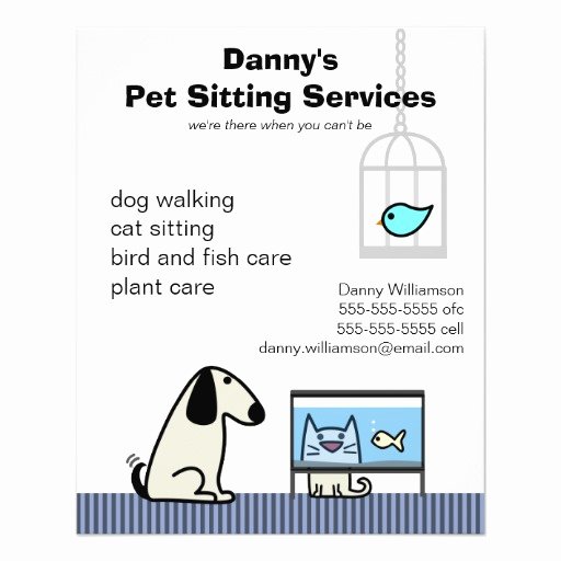 Pet Sitting Flyer Template Elegant Pet Sitter S Dog Cat &amp; Aquarium Flyer