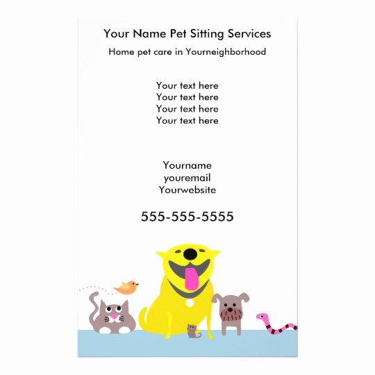 Pet Sitting Flyer Template Free Inspirational Pet Sitters Flyer Blue Flyer