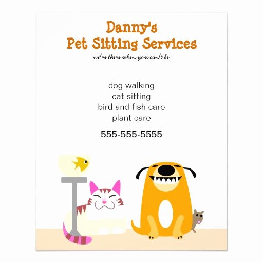 Pet Sitting Flyer Template Free New Pet Sitter S Promotional Personalized Flyer