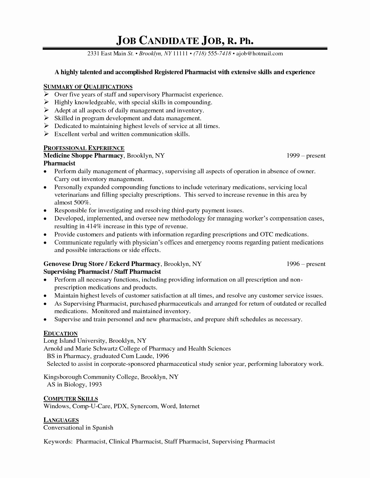 Pharmacist Resume Templates Beautiful Pin by topresumes On Latest Resume