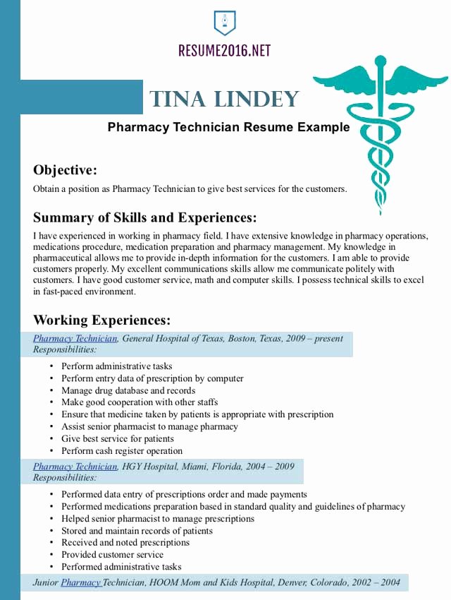 Pharmacist Resume Templates Elegant Pharmacist Resume Example 2016