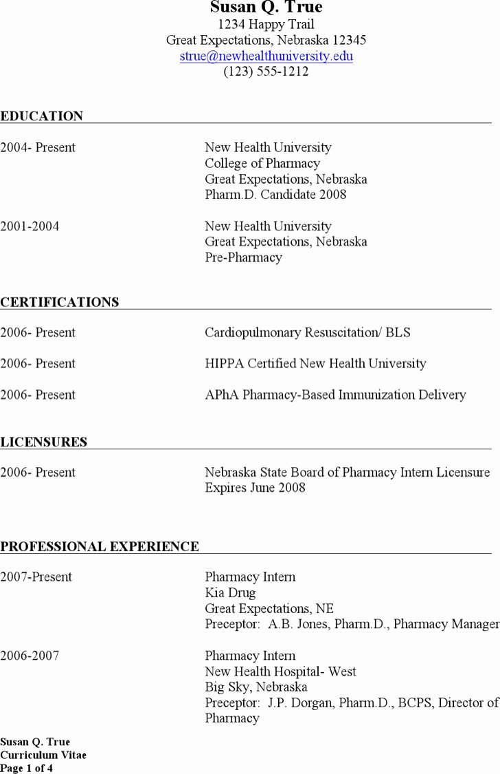 Pharmacist Resume Templates New Download Pharmacist Resume Templates for Free Tidytemplates