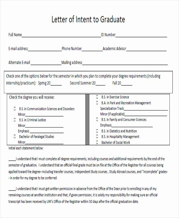 Phd Letter Of Intent Sample Luxury 53 Letter Of Intent formats