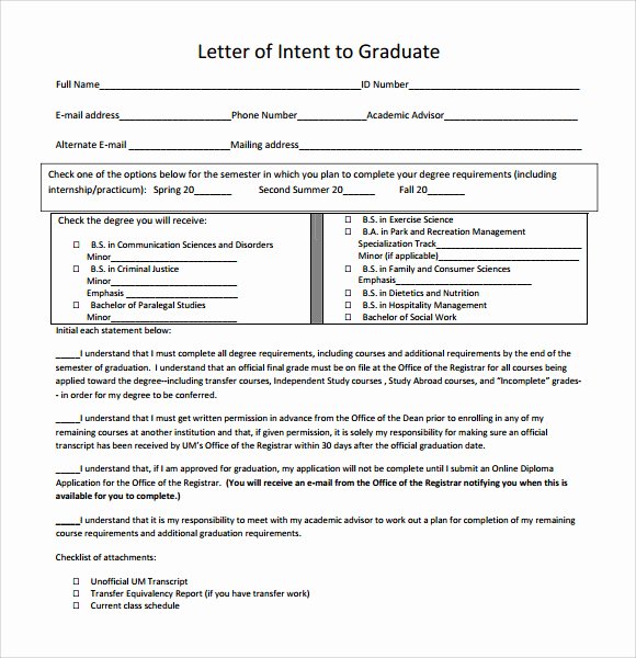 Phd Letter Of Intent Sample Luxury Letter Of Intent Graduate School 9 Download Documents