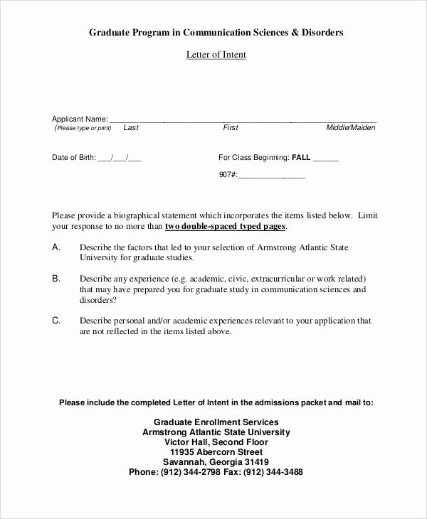 Phd Letter Of Intent Sample New 60 Letter Of Intent Examples Pdf Word Pages Google Docs