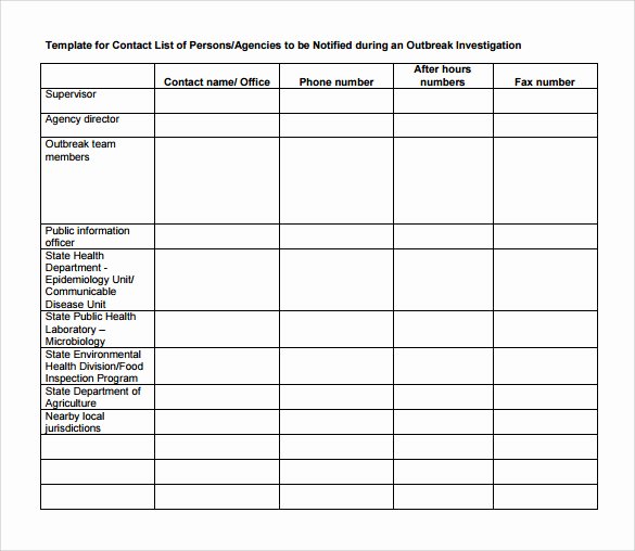 Phone List Template Word Awesome 13 Contact List Templates Pdf Word