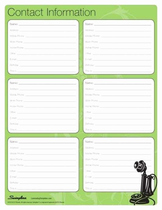 Phone List Template Word Awesome 24 Free Contact List Templates In Word Excel Pdf