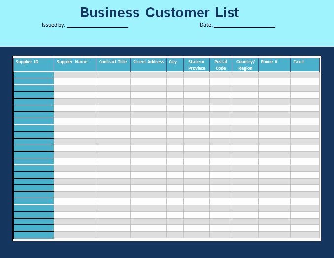 Phone List Template Word Elegant Customer List Template