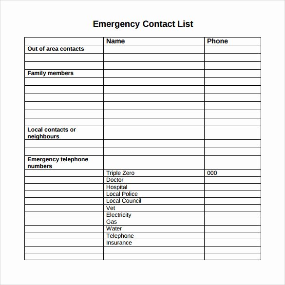 Phone List Template Word New Contact List Template 14 Download Free Documents In Pdf