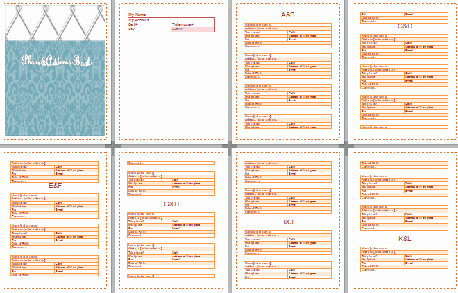Photo Directory Template Word Best Of Phone Book Template Make Your Own Contact Book