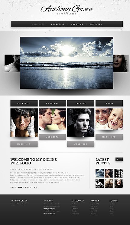 Photo Gallery Template HTML5 Awesome Template Grapher HTML5 Website Template with