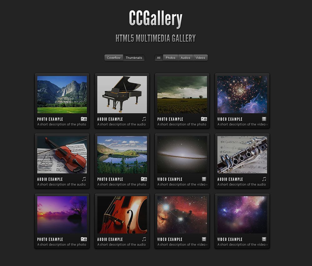 Photo Gallery Template HTML5 Best Of Ccgallery HTML5 Multimedia Gallery by Cosmocoder