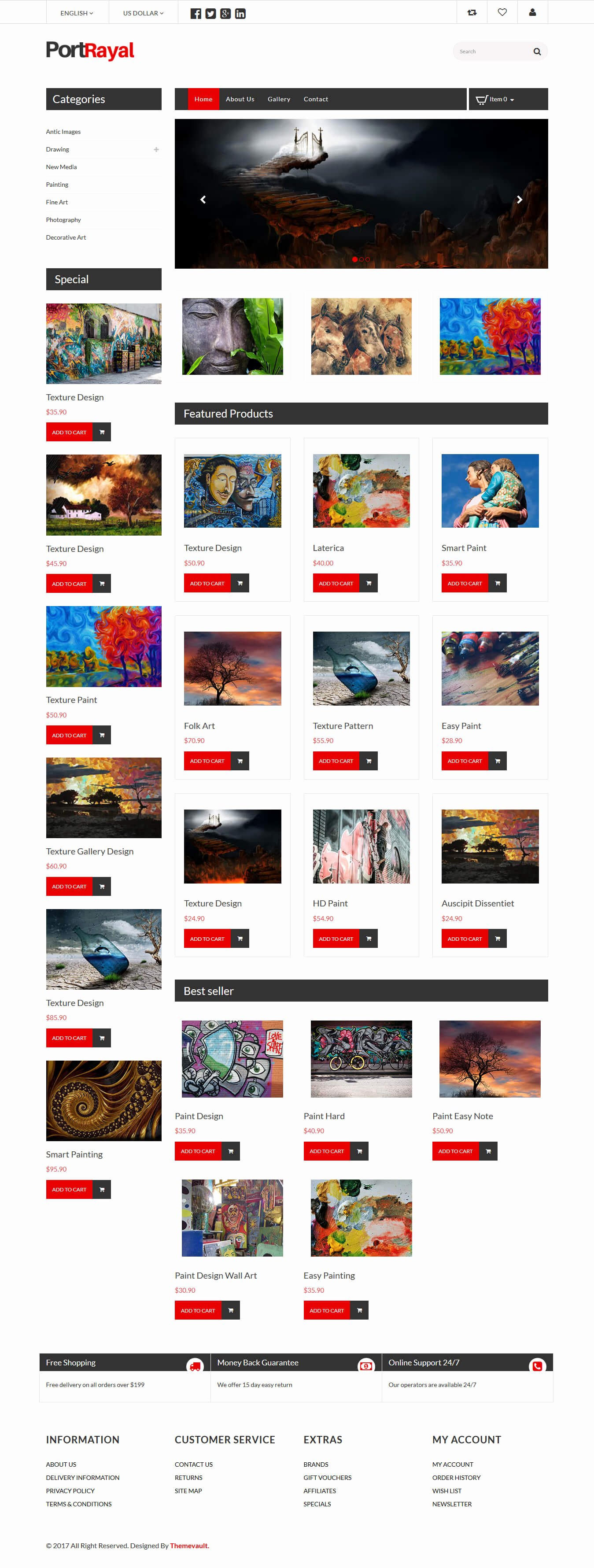 Photo Gallery Template HTML5 Unique Portrayal – HTML5 Line Art Gallery Website Template