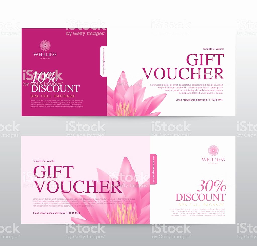 Photography Coupon Template Awesome Gift Voucher Template for Spa Hotel Resort Vector