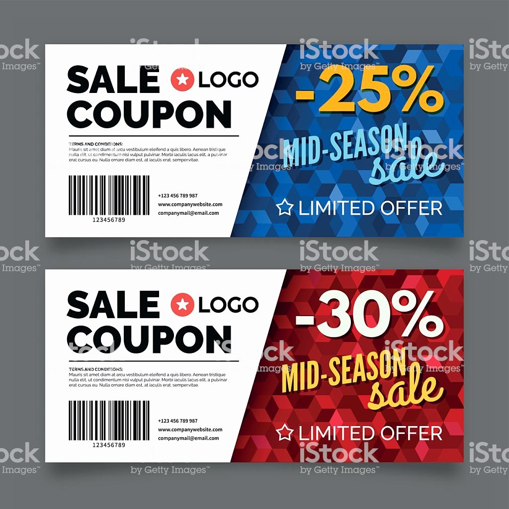 Photography Coupon Template Fresh Sale Coupon Voucher Template Vector Graphic Design Stock