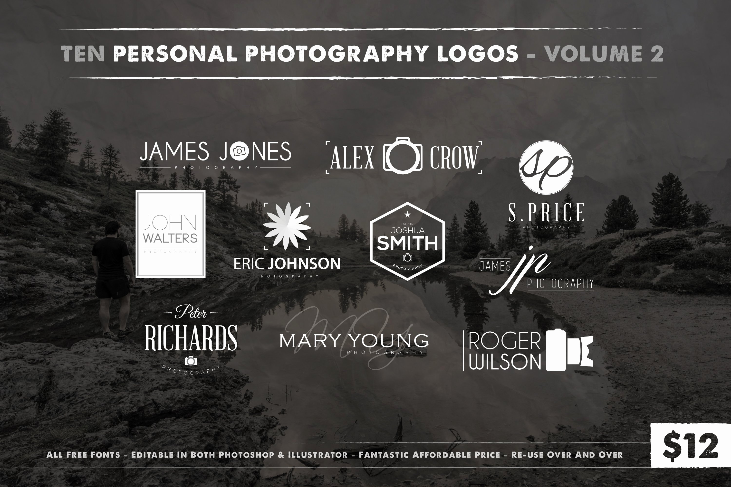 Photography Logo Design Templates Beautiful Graphy Logos Vol 2 Logo Templates Creative Market