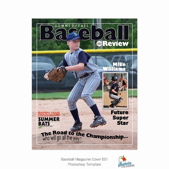 Photoshop Magazine Cover Template Luxury Baseball Magazine Cover Shop Template