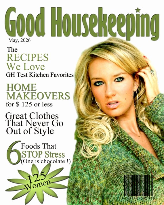 Photoshop Magazine Template Beautiful Good Housekeeping Magazine Cover 1 8x10 Digital Shop