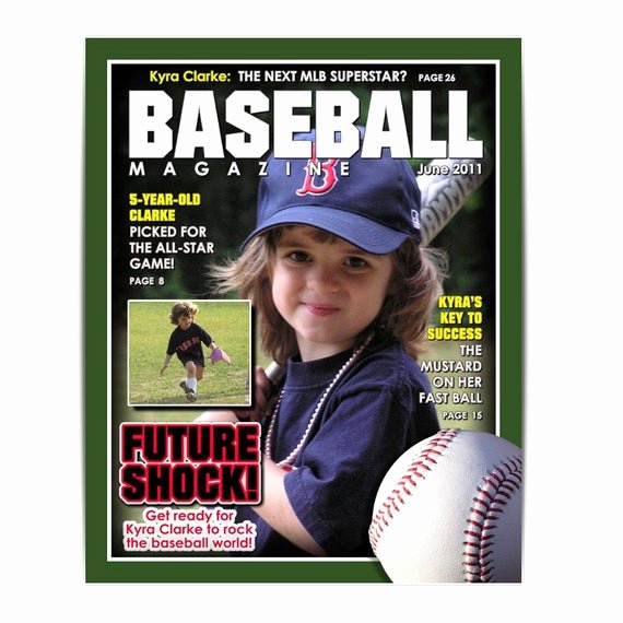 Photoshop Magazine Template New Shop Template Sports Design 8x10 Baseball Magazine