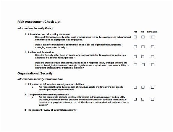 Physical Security Audit Checklist Best Of 10 Sample Security Risk assessment Templates Pdf Word